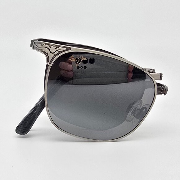 Maui Jim MJ706-17C Stillwater Pewter Frame Neutral Grey Lens Folding Sunglasses - Picture 1 of 13